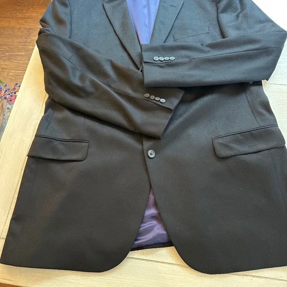 Jack Victor Exclusive Collection 48XL 100% Cashmere Black‎ Sport Coat Blazer
